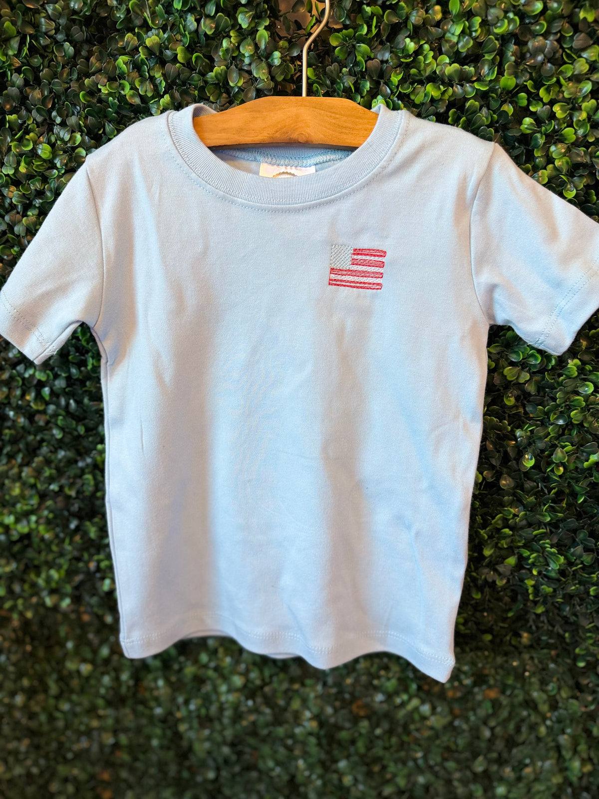 American Flag Embroidered Shirt