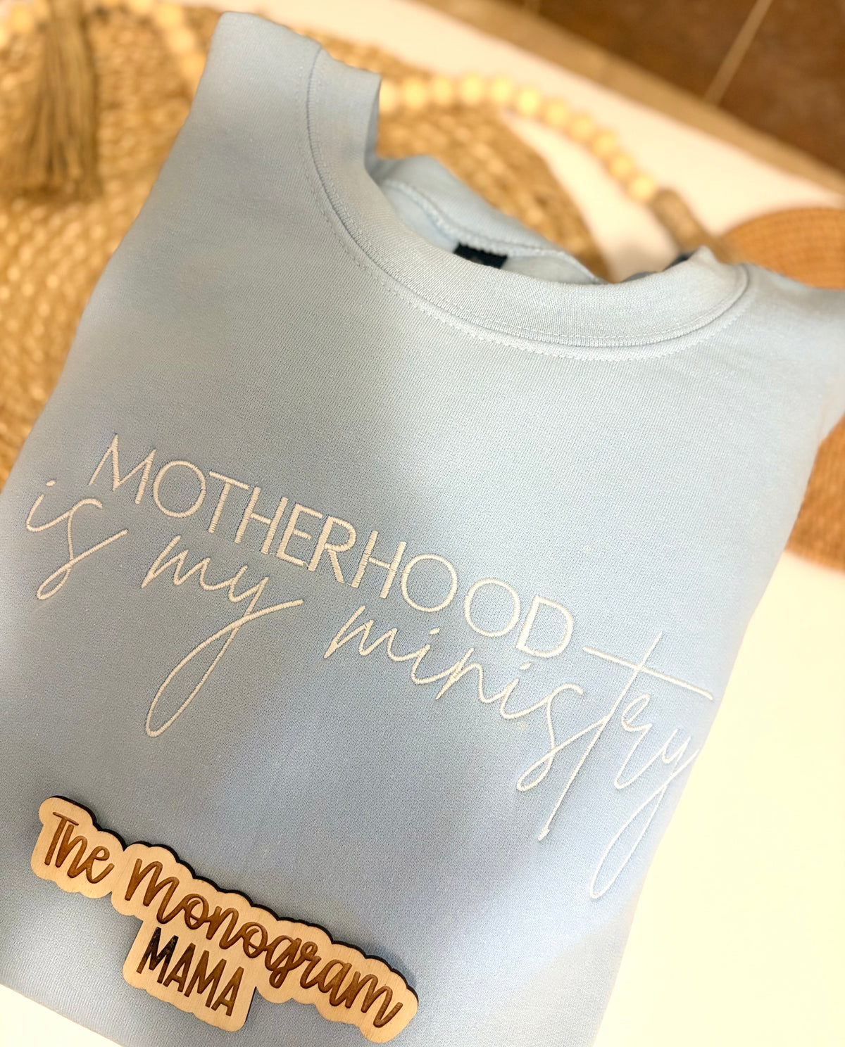 Motherhood is my Ministry Embroidered Sweatshirt
