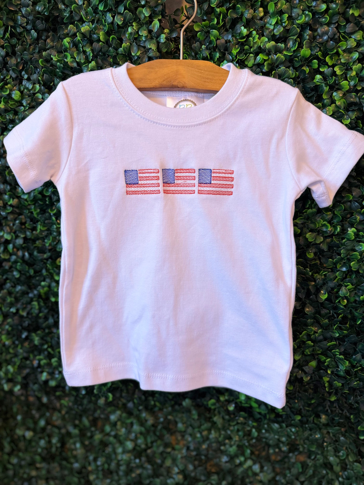 American Flag Embroidered Shirt